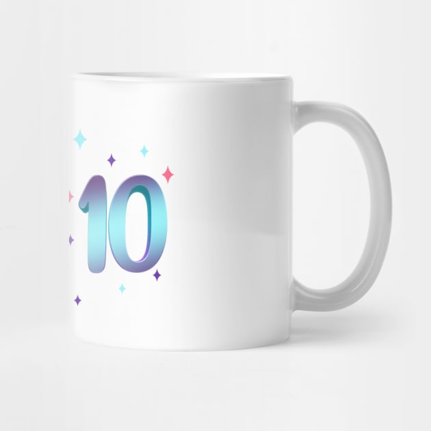 I am 10 with unicorn - girl birthday 10 years old by Modern Medieval Design